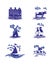 Vector Delft Blue dutch holland folk pictures