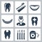 Vector dental icons set