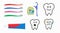 Vector Dentist or Dental Related Set of Icons