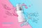 Vector deodorant bottle on bright background