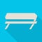 Vector design of bench and furniture icon. Web element of bench and sitting vector icon for stock.