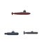 Vector design of boat and navy logo. Set of boat and deep vector icon for stock.
