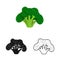 Vector design of broccoli and cabbage icon. Set of broccoli and ingredient stock symbol for web.