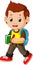 Vector design cartoon drawing of a child with a job profession