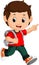 Vector design cartoon drawing of a child with a job profession