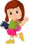 Vector design cartoon drawing of a child with a job profession