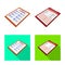 Vector design of company and advertise symbol. Set of company and placard vector icon for stock.