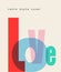 Vector design composition Love font