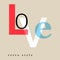 Vector design composition Love font