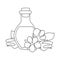 Vector design of cottonseed and ball symbol. Collection of cottonseed and medicine vector icon for stock.