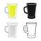 Vector design of cup and juice icon. Web element of cup and sugar stock symbol for web.