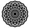 Vector design curving ratio black and white mandala design