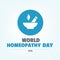 vector design Happy World Homeopathy Day