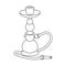 Vector design of hookah and smoke icon. Collection of hookah and shisha vector icon for stock.