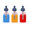 Vector design of liquid and vaping logo. Set of liquid and bottle stock vector illustration.