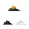 Vector design of mountaineering and peak sign. Collection of mountaineering and camp vector icon for stock.