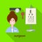 Vector design of ophthalmologist and woman symbol. Collection of ophthalmologist and procedure vector icon for stock.