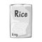 Vector design of packet and rice sign. Set of packet and white stock vector illustration.