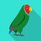 Vector design of parrot and green symbol. Collection of parrot and brazilian stock symbol for web.