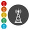 Vector design of radio tower broadcast icon
