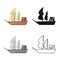 Vector design of ship and old symbol. Web element of ship and boat vector icon for stock.