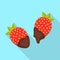 Vector design of strawberry and fruit logo. Set of strawberry and berry stock symbol for web.