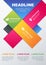 Vector design template. Concept for business infographics, brochure, flyer, poster. Multicolor geometric material background with