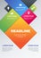 Vector design template. Concept for business infographics, brochure, flyer, poster. Multicolor geometric material background with