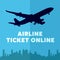 Vector design template with plane, online design eliments for online booking flights tickets