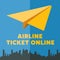 Vector design template with plane, online design eliments for online booking flights tickets