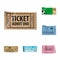 Vector design of ticket and admission sign. Collection of ticket and event vector icon for stock.