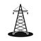 Vector design of tower and transmission symbol. Collection of tower and voltage stock symbol for web.