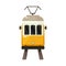 Vector design of tram and lisbon logo. Set of tram and railway vector icon for stock.