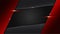 Vector design trendy and technology concept. Fame border dimension by carbon fiber texture shiny red and copy space on darkness ba