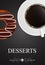 Vector Dessert Menu with Coffee and Donut