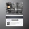 Vector detailed credit cards set with black poligonal abstract background. Front and back side template. Money, payment symbol. Ve