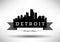 Vector Detroit Skyline Design