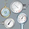 Vector Devices. Barometer Manometer Pressure Gauge