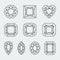 Vector diamond cuts icons