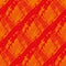 Vector diamond flame effect seamless pattern background. Painterly brush stroke effect criss cross backdrop. Red orange