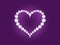 Vector diamond heart on violet background