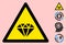 Vector Diamond Warning Triangle Sign Icon