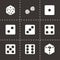 Vector dice icon set