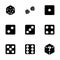 Vector dice icon set