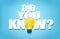 Vector of a did you know question with light bulb icon