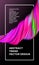 Vector digital painting abstract background. Creative vivid 3d flow paint wave. Trendy pink liquid banner template