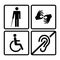 Vector disabled signs