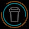 Vector disposable paper cup, coffee drink icon