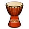 Vector djembe on white background