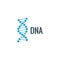 Vector DNA logo icon. Gene life or mollecule design. Biology concept illustration